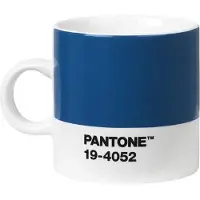 Pantone Espressobeker 120 ml Giftbox Set van 4 Stuks - Classic Blue 19-4052 - Blue / Porcelain|Maat: