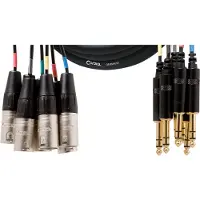 Cordial CML8-0MV3C Intro multikabel 8x XLR male - 8x 6.3mm TRS jack 3m