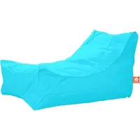 Whoober loungestoel zitzak "Bali" outdoor aqua blauw - Wasbaar - Geschikt voor buiten