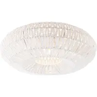 QAZQA Retro plafondlamp wit touw rond - Lina