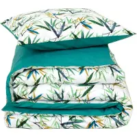 De Witte Lietaer Dekbedovertrek Salix Deep Jungle Percal-140 x 200 / 220 cm | 1-Persoons