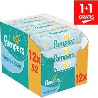 Pampers Fresh Clean Babydoekjes - 12 x 52 doekjes