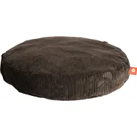 Whoober ronde zitzak "Ibiza" M ribcord taupe - Wasbaar - Zacht en comfortabel