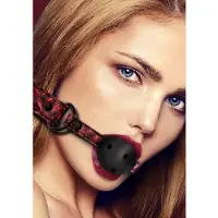 Ouch! Breathable Luxury Ball Gag - Burgundy