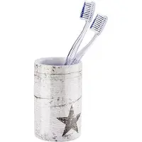 Wenko tandenborstelhouder Star 7 x 11 cm keramiek taupe