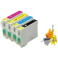 Inktmedia Geschikt Epson 18 18XL T1806 T1816 serie Reinigings inktcartridges van