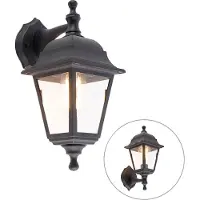 QAZQA Klassieke buiten wandlamp zwart verstelbaar IP44 - Capital