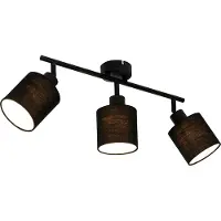 QAZQA Moderne plafondlamp zwart 3-lichts - Hetta