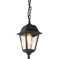 QAZQA Klassieke buiten hanglamp zwart IP44 - Capital