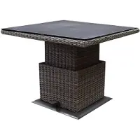 AVH-Collectie Miami lounge-diningtafel 90x90xH47-71 cm in hoogte verstelbaar grijs