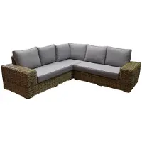 AVH-Collectie Otava hoek loungeset 3-delig naturel rotan