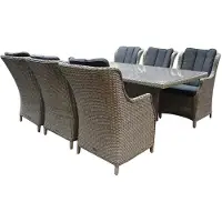 AVH-Collectie Menorca Darwin dining tuinset 7-delig kobo grijs