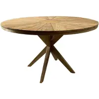 AVH-Collectie Cairo dining tuintafel 130 cm rond teakhout