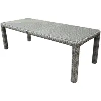 AVH-Collectie Bergamo dining tuintafel 240x100xH78 cm wit grijs