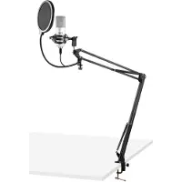 VONYX CMS300S USB Studio microfoon met verstelbare arm - Titanium
