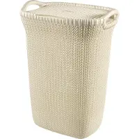 Curver Knit wasmand - 57 liter - oasis white