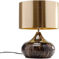 Kare Design tafellamp Mamo Deluxe, messing / goud, Woon-/ Eetkamer, metaal, Design, tafellamp