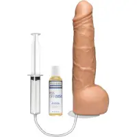 Doc Johnson TitanMen Piss Off Vac-U-Lock Spuitende Dildo - Beige