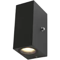 Lybardo Buitenarmatuur Vallon zwart met Dag-Nachtsensor IP54