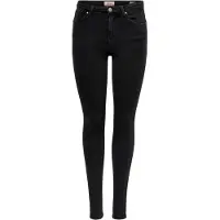 ONLY Onlpower Mid Waist Skinny Fit Jeans Dames Zwart Xxl/30