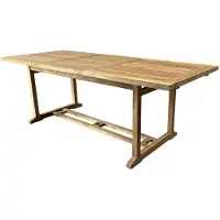 AVH-Collectie Rechthoekig uitschuifbare dining tuintafel 160-220x100xH76 cm bladdikte 4 cm teak
