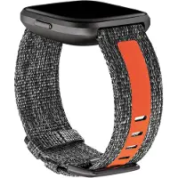 Fitbit Versa 2 Woven Siliconen Horlogeband Oranje S
