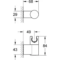 GROHE Rainshower - Wanddouchehouder, chroom 27055000