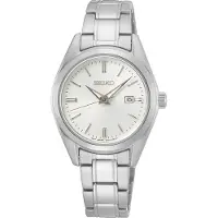 Seiko quartz zilver dames horloge met zilverkleurige & roestvrij stalen band