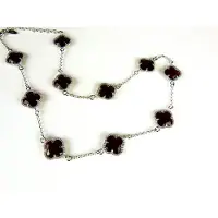 Sophie model 10 Fiori collier in zilver rode klavers