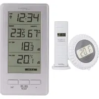 Technoline weerstation - WS 9069 - 78x147x23mm - wit - met 2 buitensensors - TL-WS9069