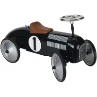 Goki Loopauto - Nummer 1 Zwart - 73,5X35X40Cm - Metaal En Kunststof - 1 Jaar