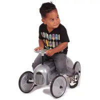 Goki Loopauto - Nummer 1 Zilver - 73,5X35X40Cm - Metaal En Kunststof - 1 Jaar