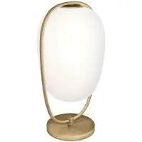 Kdln Tafellampe , Lannà, Goud / Messing, Woonkamer, Glas, Designer