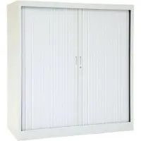 Ceha Roldeurkast Metaal 4 Planken Afsluitbaar 1.200 x 450 x 1.350 mm Grijs