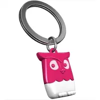 Metalmorphose sleutelhanger fuchsia uil Wisdom