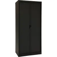 Ceha Roldeurkast Metaal 4 Planken Afsluitbaar 1.000 x 450 x 1.950 mm Zwart