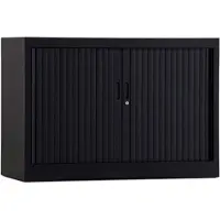Ceha Roldeurkast Metaal 1 Plank Afsluitbaar 1.000 x 450 x 730 mm Zwart