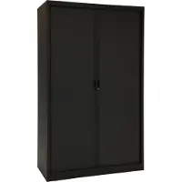 Ceha Roldeurkast Metaal 4 Planken Afsluitbaar 1.200 x 450 x 1.950 mm Zwart