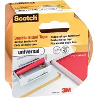 Sans marque Scotch dubbelzijdige tape universeel, 42010750, Lichtbruin, 50 mm x 7 m, 1 rol