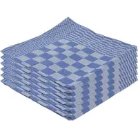 Betra Theedoek 65 x 65 x 65 cm Blauw, wit 6 Stuks