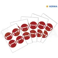 Herma Informatie-etiket: Gebodsteken afstand bewaren, Ø 10, zelfklevend, verwijderbaar. Bevat 20 etiketten - 2 stuks