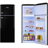 Amica Retro - Koel-vriescombinatie AR7252N - Zwart - 166.5 cm Hoog