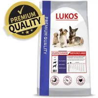 Lukos Puppy & Junior Medium/Large - premium hondenvoer 2 x 10 kg
