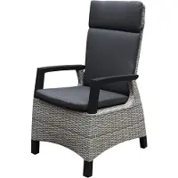 AVH-Collectie Tunis dining tuinstoel verstelbaar grijs wicker