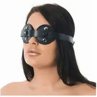 Rimba - Blinddoek - Leren Masker Met Bont Aan Binnenzijde