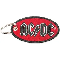 Rock Off AC/DC - Oval Logo Sleutelhanger - Rood