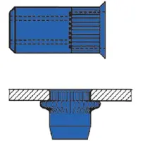 Gesipa 1433711 Popmoer (Ø x l) 6 mm x 12 mm M4 Staal Staal Staal Blindnietmutter St M4x6x12 Kleinkopf KS 0,25-3,0mm 500 stuk(s)