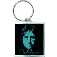 Rock Off John Lennon - Photo Sleutelhanger - Zwart/Blauw