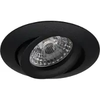 BES LED Spot Armatuur GU10 - Pragmi Uranio Pro - GU10 Inbouwspot - Rond - Zwart - Aluminium - Kantelbaar - Ø82mm