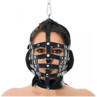 Rimba - Riemen masker met ophangring aan bovenzijde